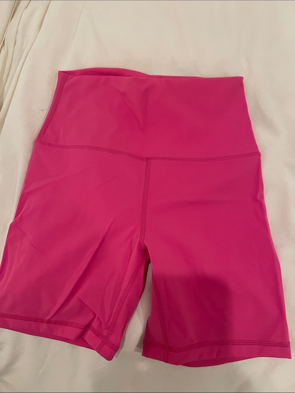 High-Rise Pink Women's Bike Shorts with Wide Waistband LIKE NEW